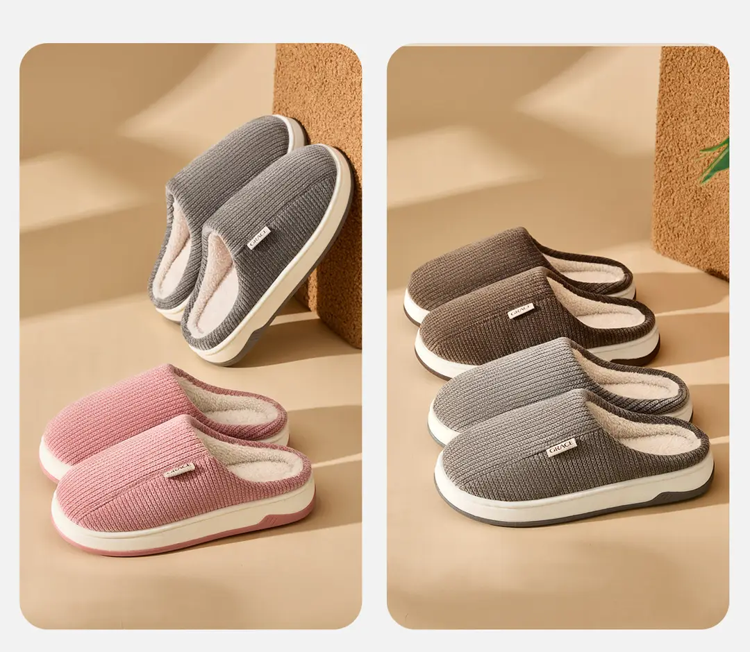 Jialiya Middle-Aged and Elderly Cotton Slippers Women's Autumn and Winter Non-Slip Indoor Home Plush Warm Cotton Slippers Men's Wholesale — feature 16
