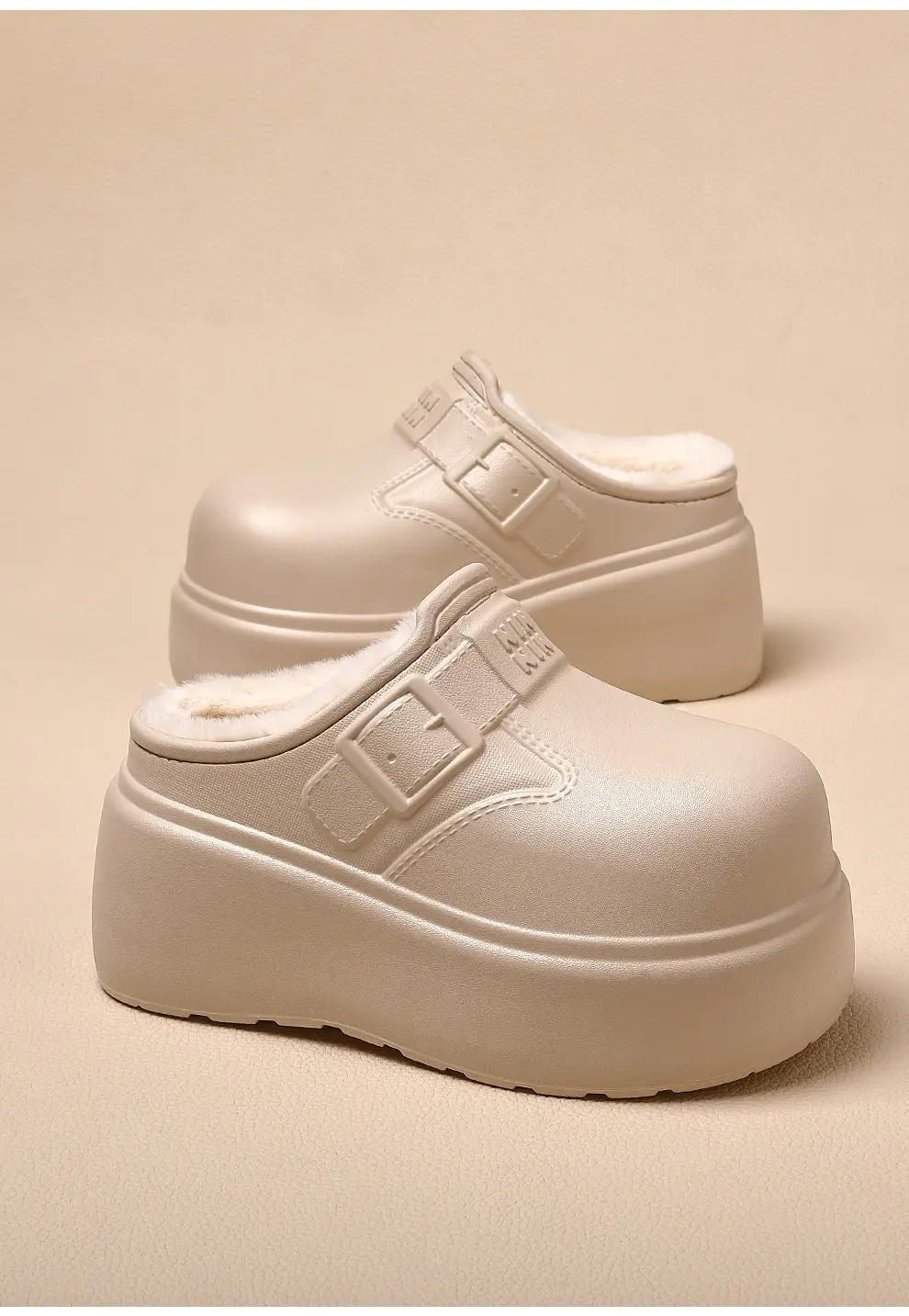 Thick-Soled Waterproof Cotton Slippers for Women's Winter Outer Wear Plush Warm Home Indoor Household Ladies Baotou Cotton Slippers Wholesale — feature 10