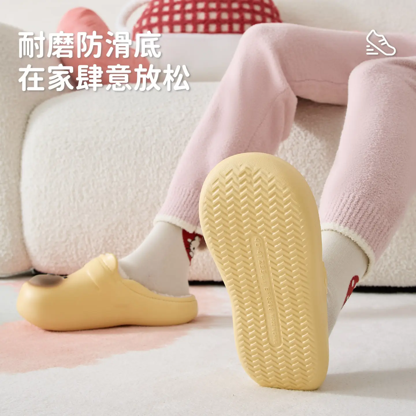 Bear Shaped Cotton Slippers for Women Men Warm Indoor Winter