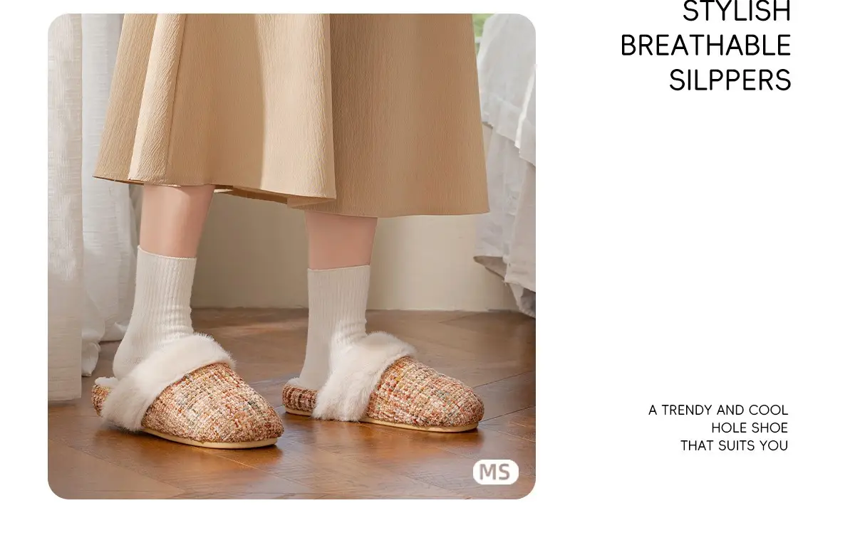 Winter Fleece Lined Cotton Slippers for Women — feature 5