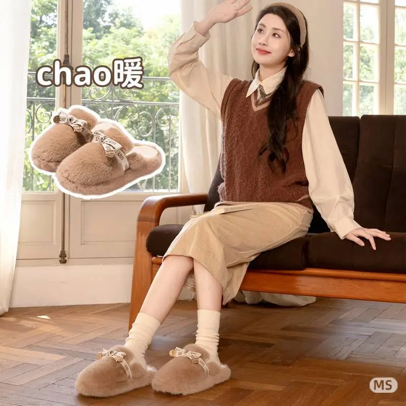 Winter Fur Gloves with Money Embellishments for Women