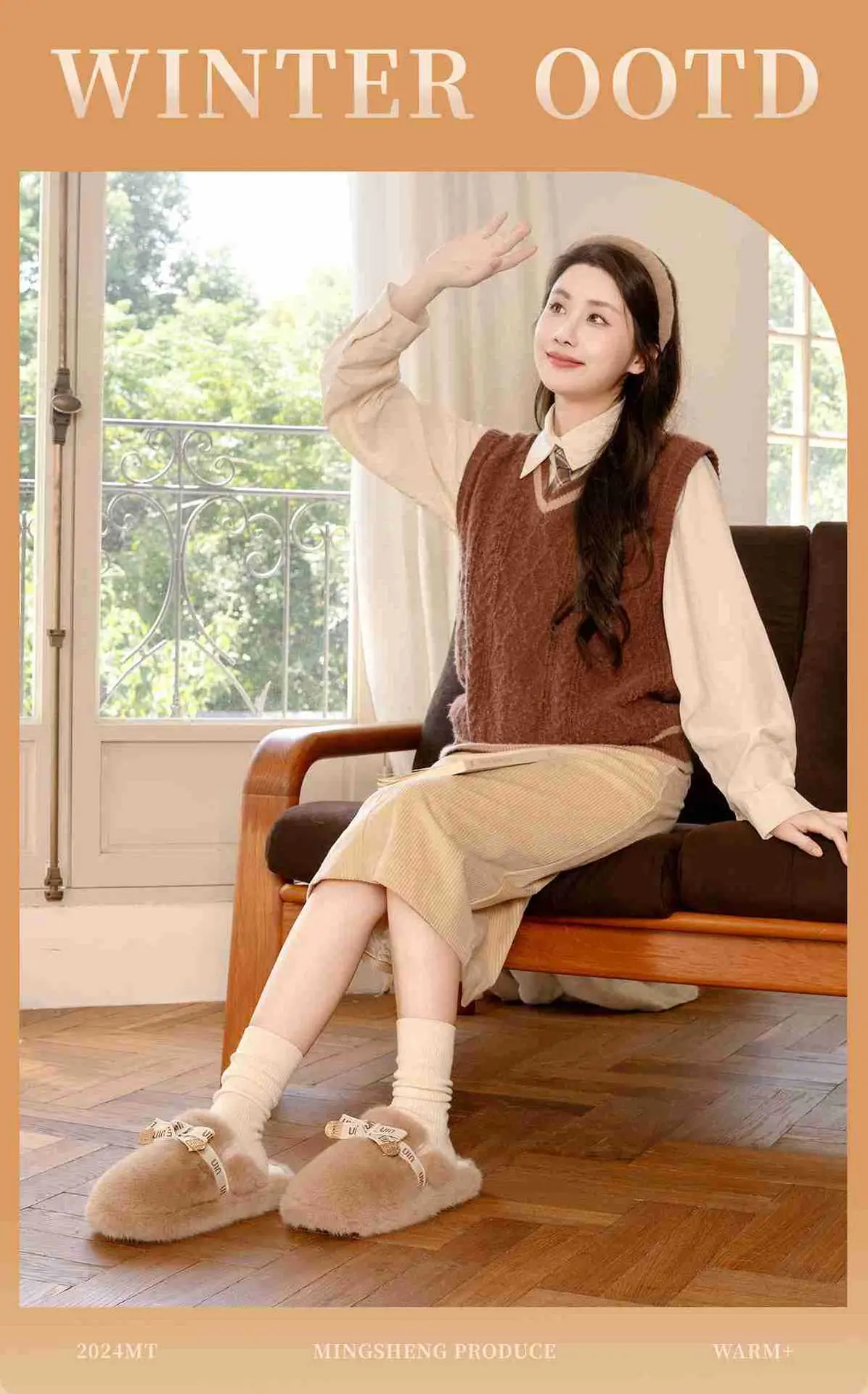 Winter Fur Gloves with Money Embellishments for Women — feature 1