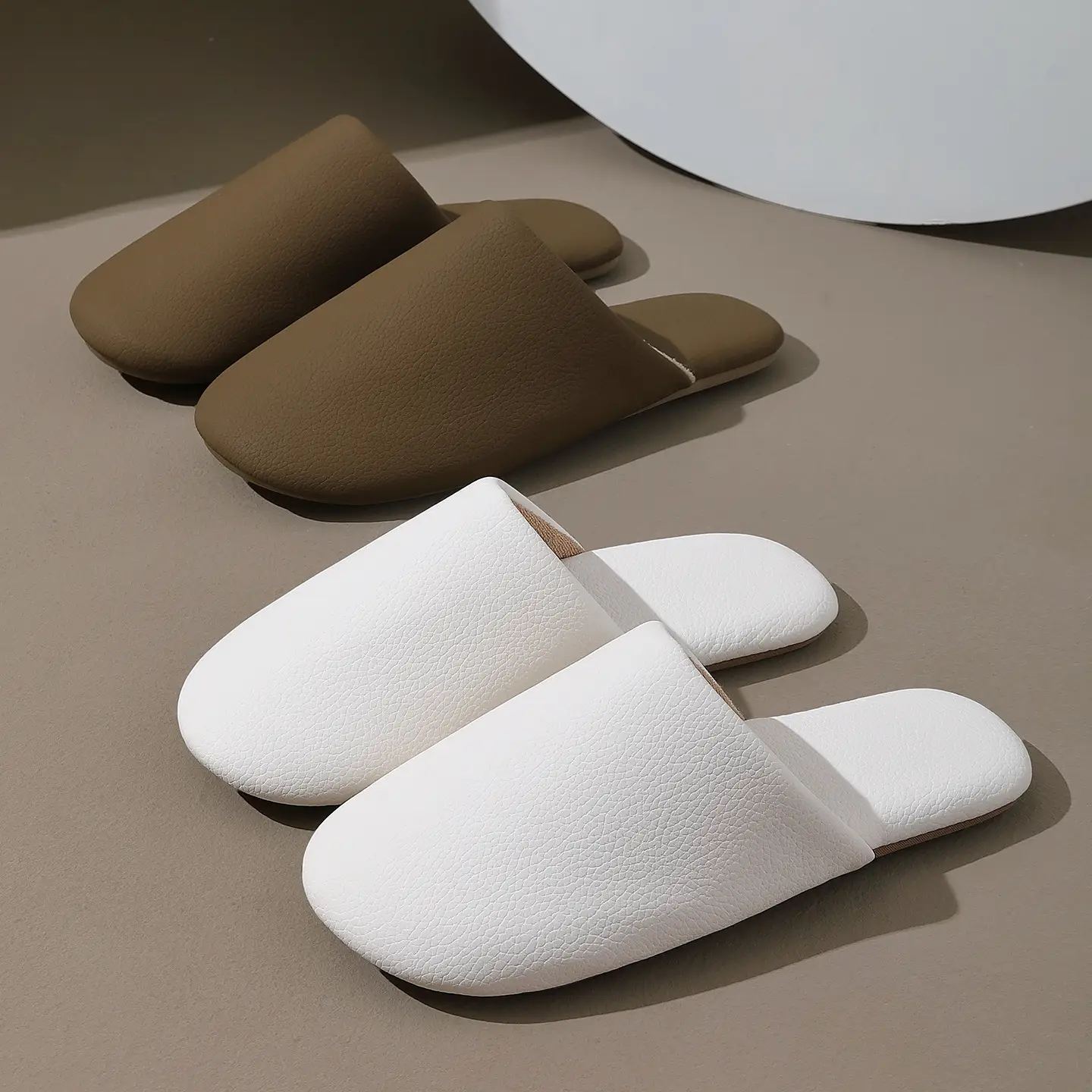 2025 Anti-Slip Postpartum Slippers Women White Brown - Image 6