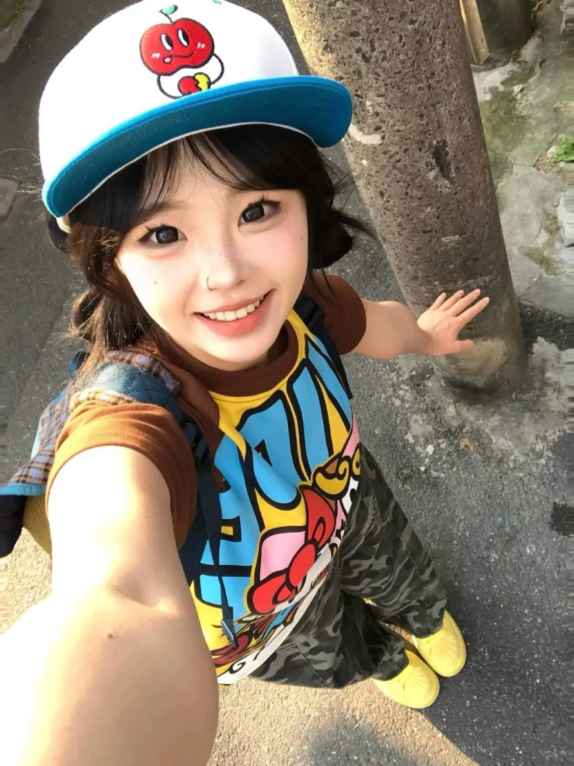 Camo Cartoon Cap for Women American Hip-Hop Skateboard Baseball — feature 1