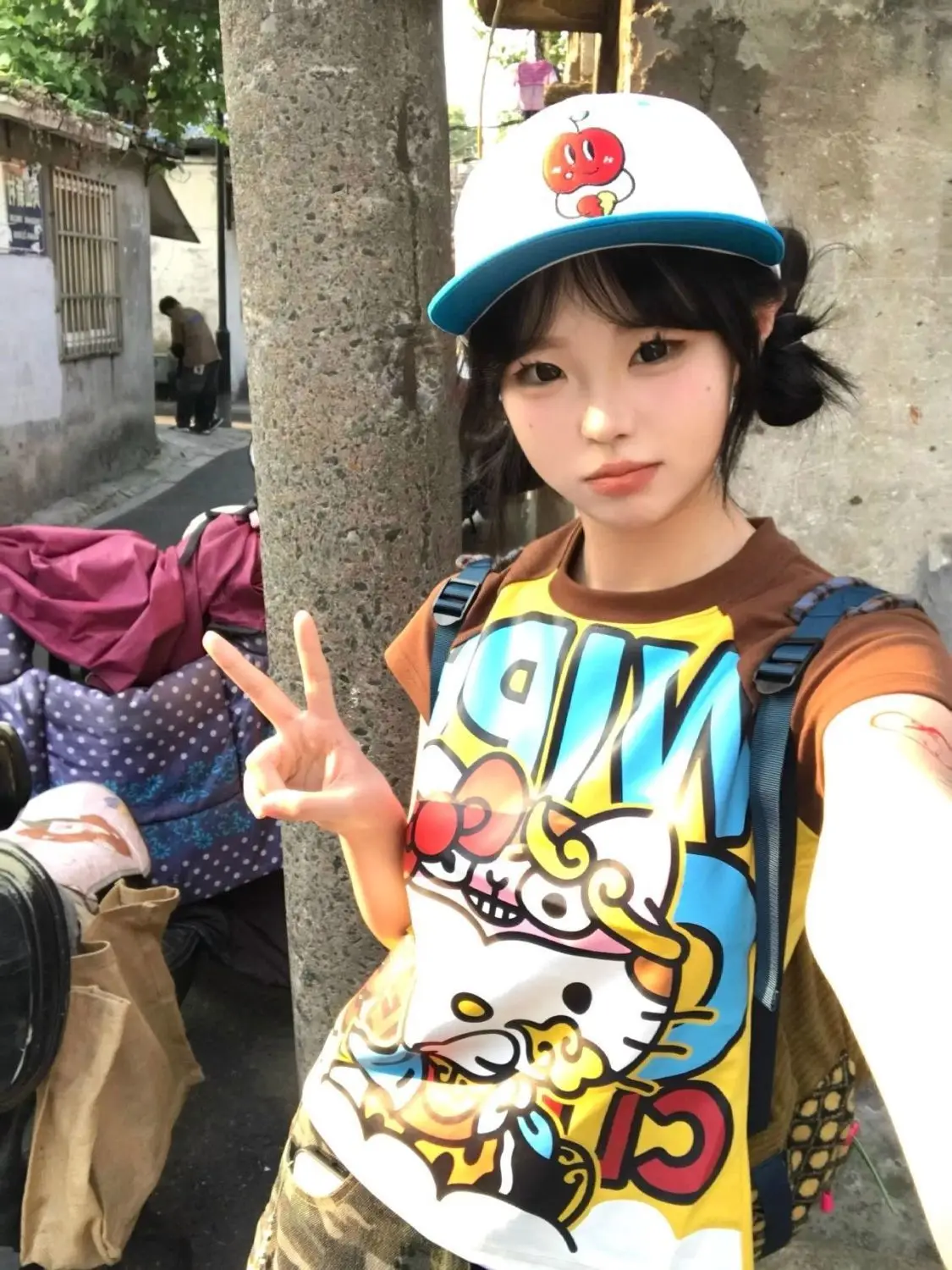 Camo Cartoon Cap for Women American Hip-Hop Skateboard Baseball — feature 2