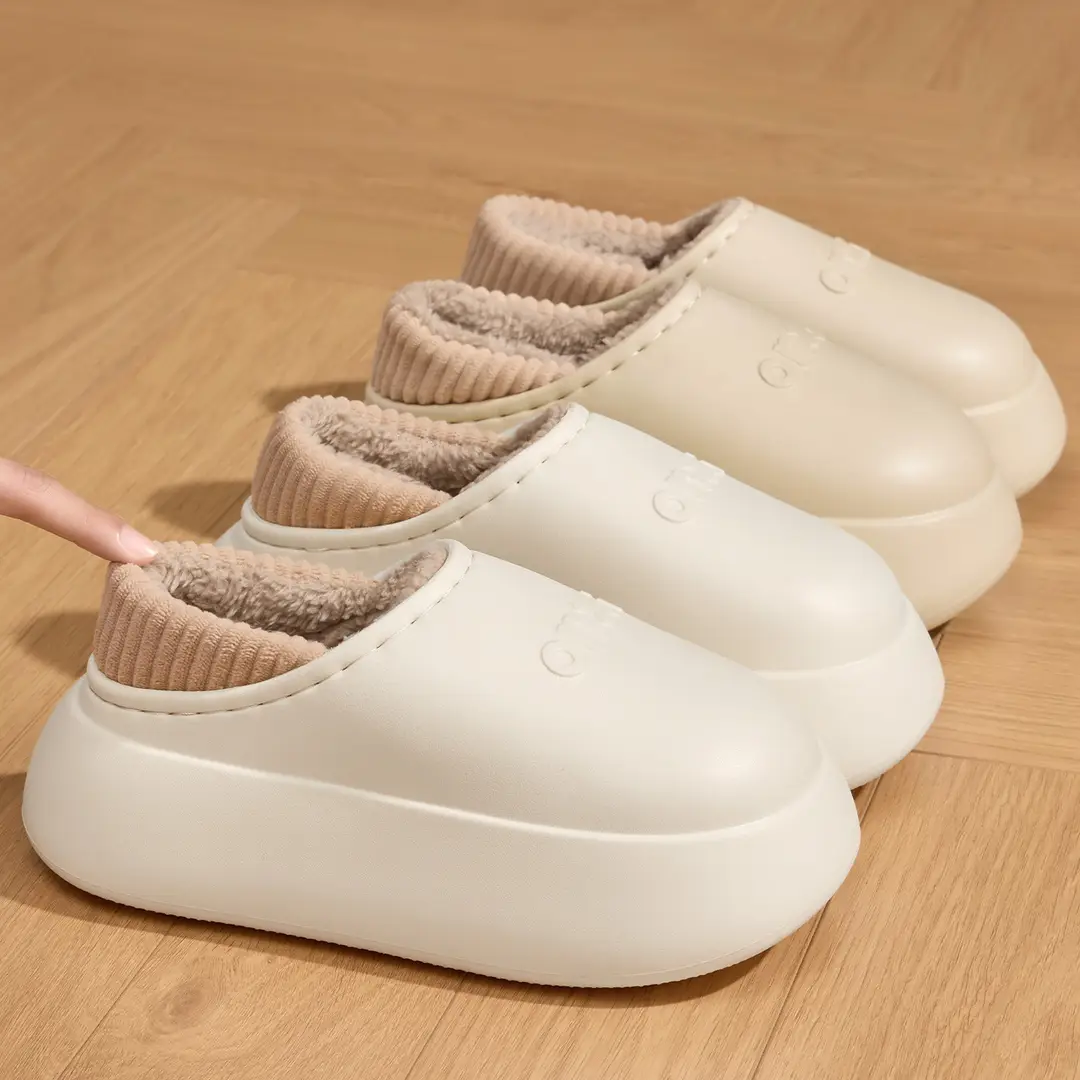 Waterproof Cotton Slippers for Women, Winter Warm 2025 New Indoor Home All-Inclusive Thick-Soled Outer Wear Snow Cotton Shoes - Image 8