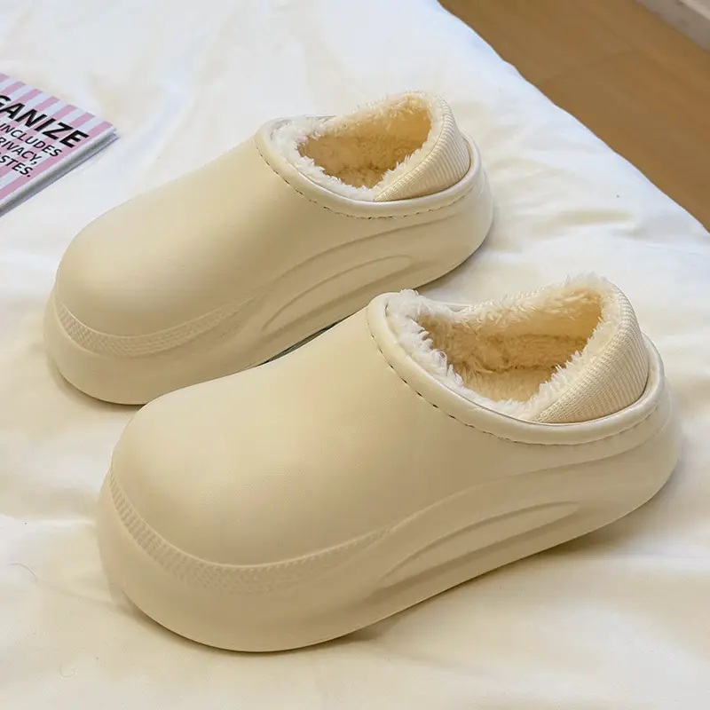 Waterproof Cotton Slippers for Women, Winter Warm 2025 New Indoor Home All-Inclusive Thick-Soled Outer Wear Snow Cotton Shoes - Image 4