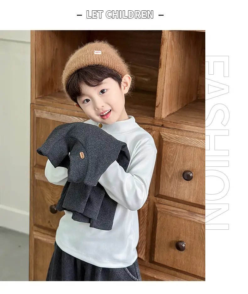 Boys Long Sleeve Thermal Shirt White Winter 2025 — feature 11