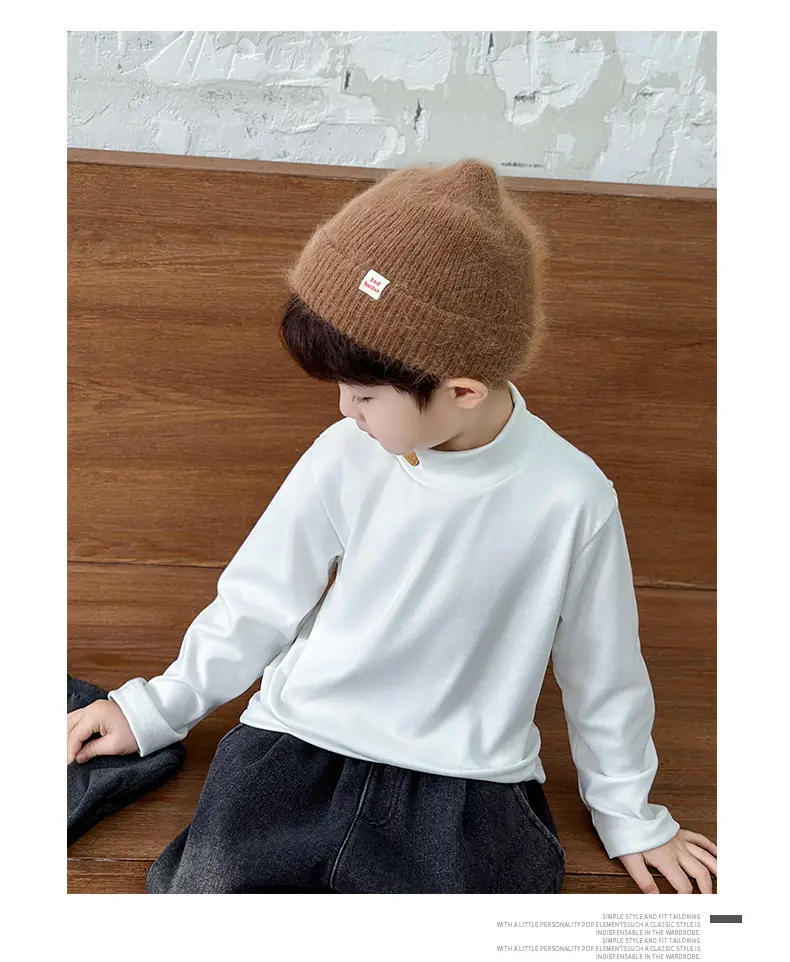 Boys Long Sleeve Thermal Shirt White Winter 2025 — feature 12