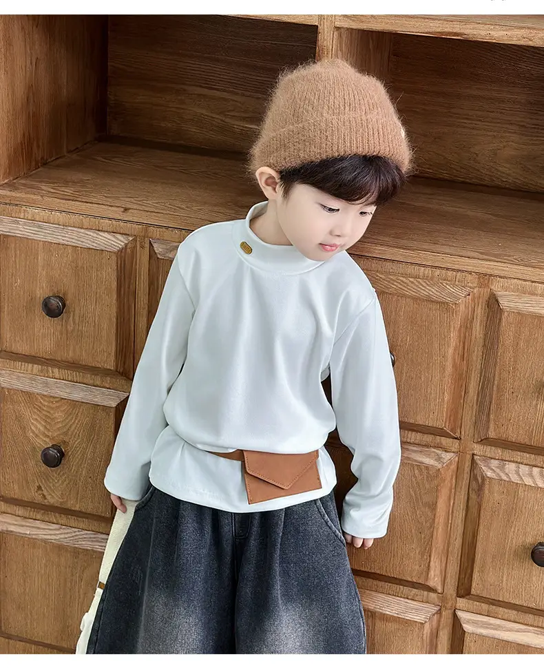Boys Long Sleeve Thermal Shirt White Winter 2025 — feature 14
