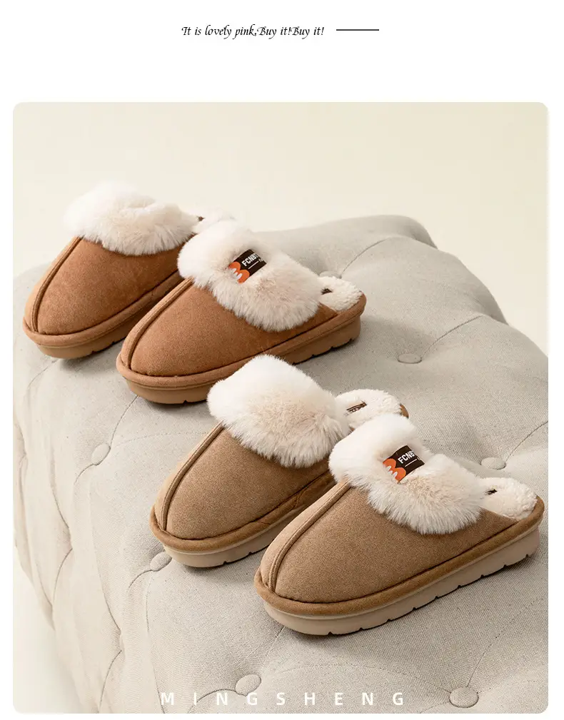 2025 Winter Warm Slippers Solid Color Unisex — feature 13