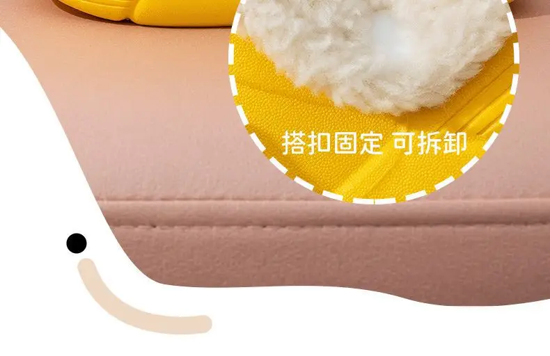 Children's Cotton Slippers, Boys' Winter Indoor Home Non-Slip Furry Bags, Infants and Toddlers, Girls' Outer Cotton Shoes — feature 8
