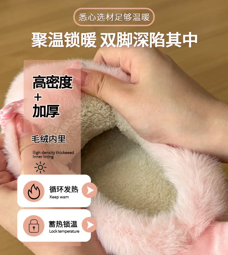 Blue Shark Bow Slippers for Women Warm Winter — feature 10