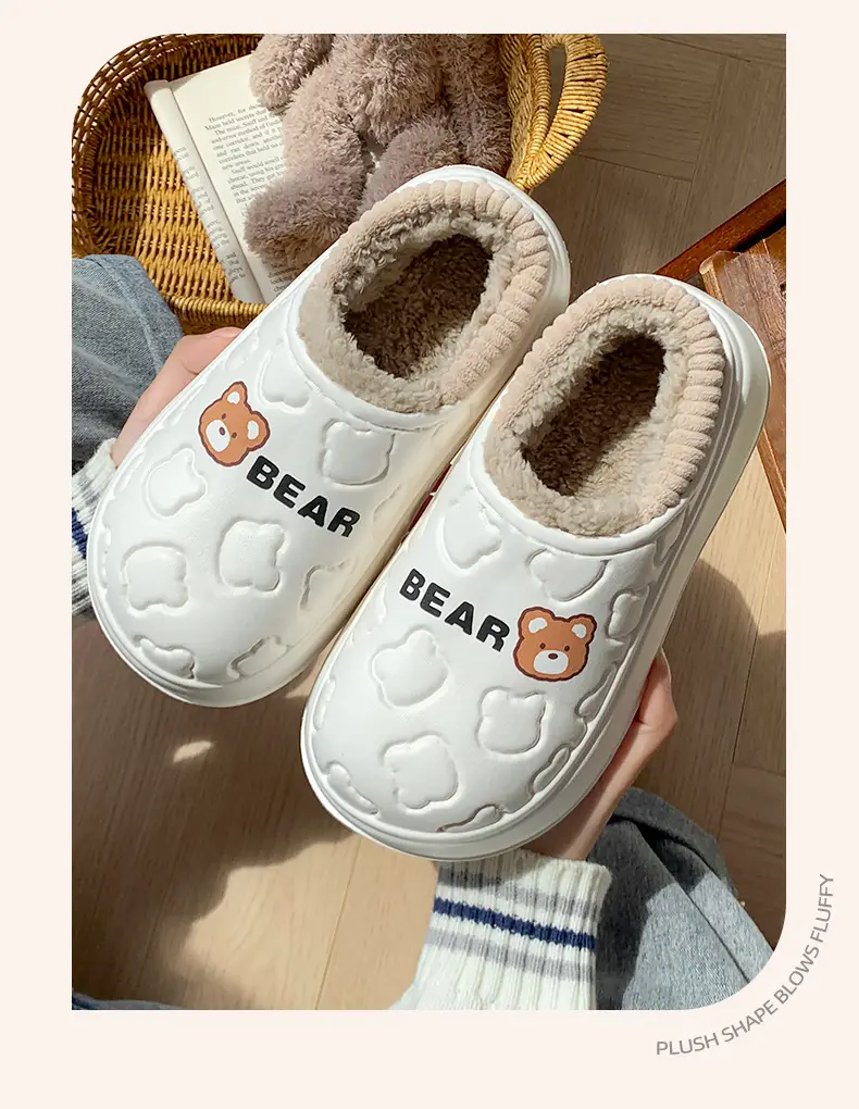 Winter Bear X Cotton Slippers for Women Warm Soft Indoor — feature 15