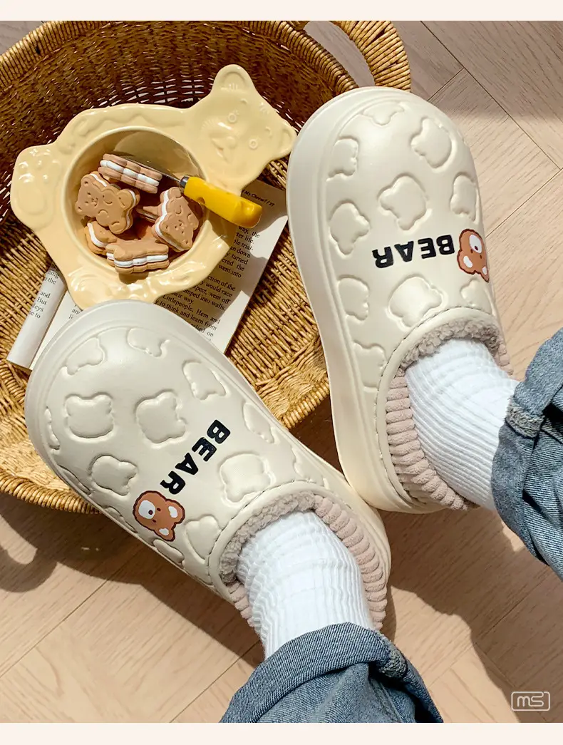 Winter Bear X Cotton Slippers for Women Warm Soft Indoor — feature 4