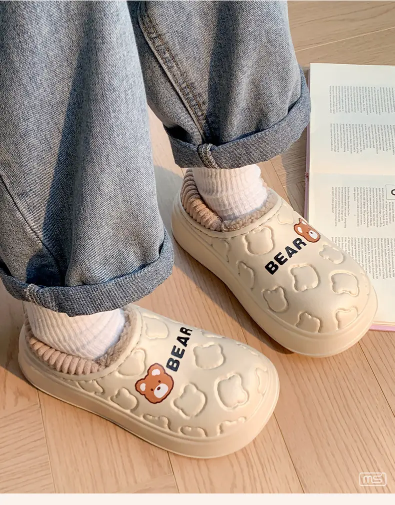 Winter Bear X Cotton Slippers for Women Warm Soft Indoor — feature 6