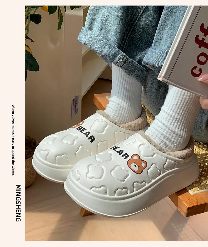 Winter Bear X Cotton Slippers for Women Warm Soft Indoor — feature 7