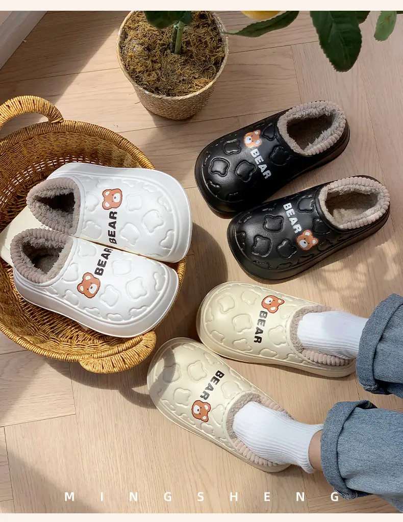 Winter Bear X Cotton Slippers for Women Warm Soft Indoor — feature 8