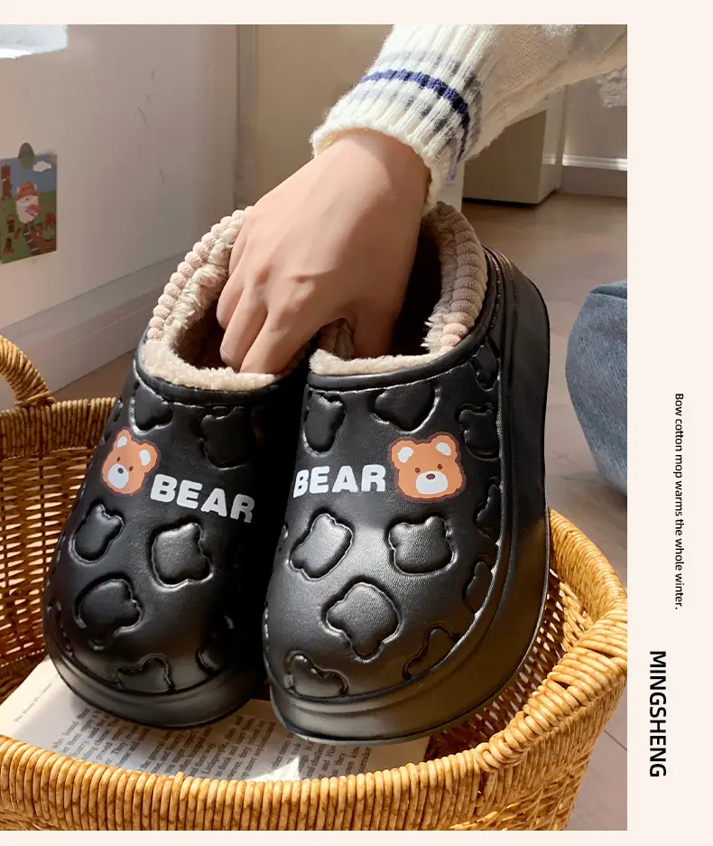 Winter Bear X Cotton Slippers for Women Warm Soft Indoor — feature 9