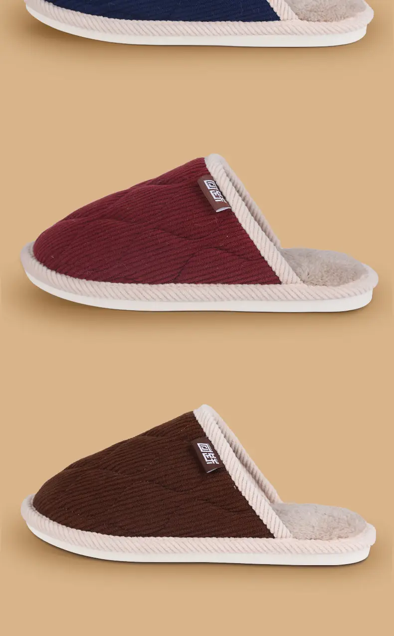 Women Cotton Slippers Blue Non-Slip Winter Warm — feature 16