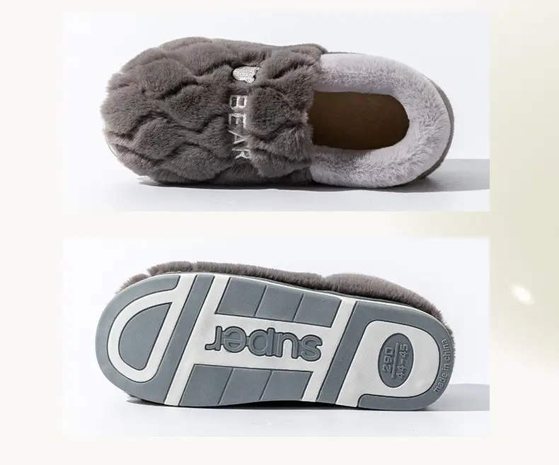 Women Winter Fleece Slippers Yellow Anti-Slip — feature 15