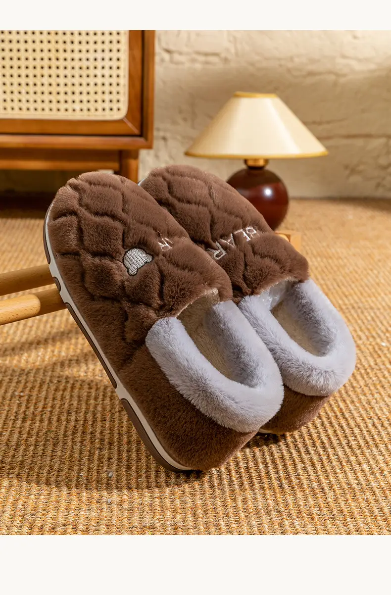 Women Winter Fleece Slippers Yellow Anti-Slip — feature 21