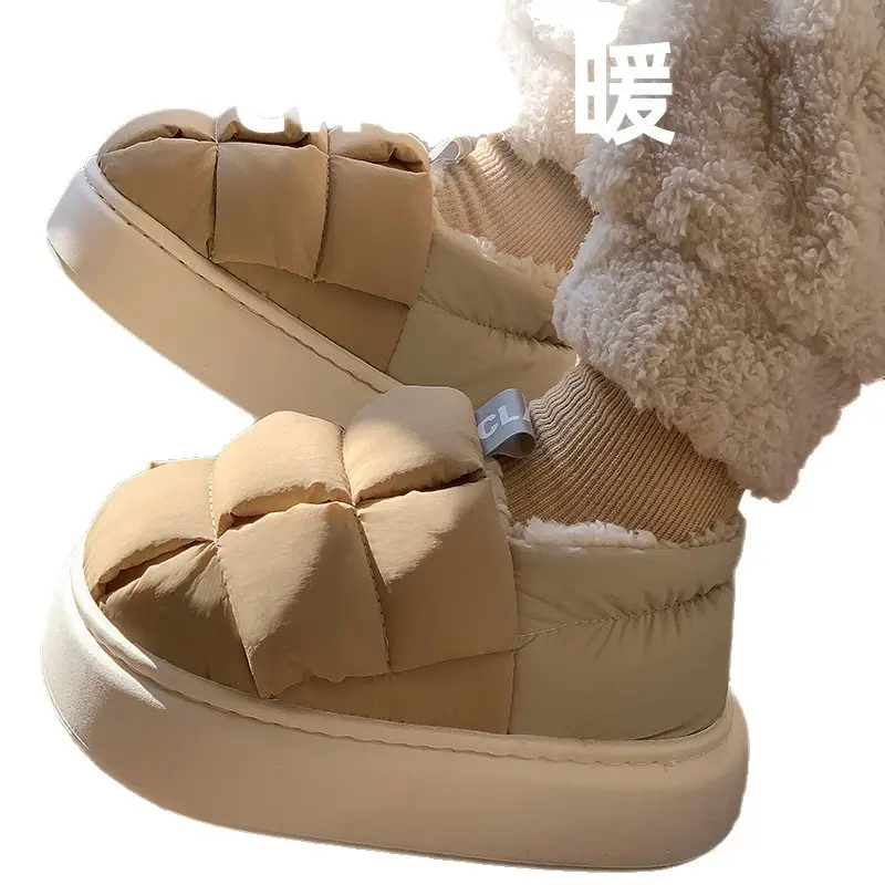 Warm Fleece Slippers for Women with Fleece Lining