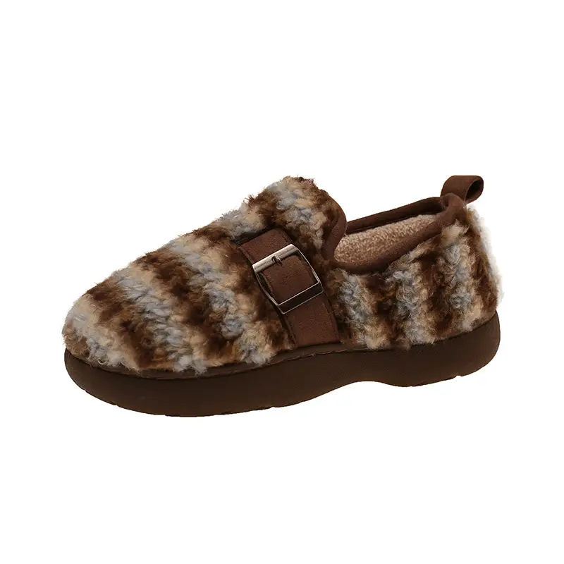 Birkenstock Cotton Slippers for Women in Autumn and Winter, Versatile Home Indoor Non-Slip Warm Plus Plush Cotton Slippers for Women - Image 7