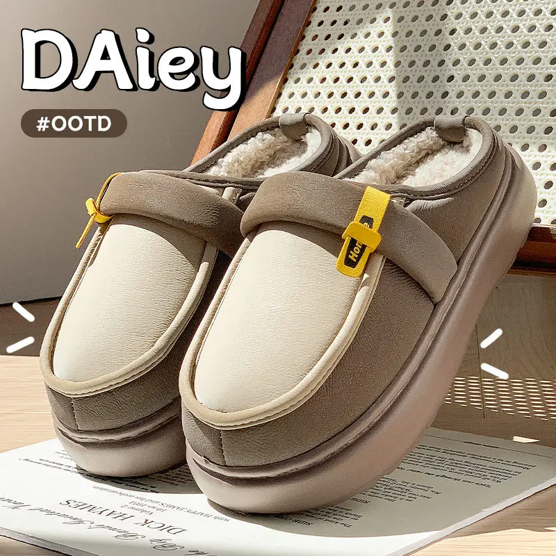 2025 Winter Cotton Slippers Women Warm Fleece Lined - Image 5