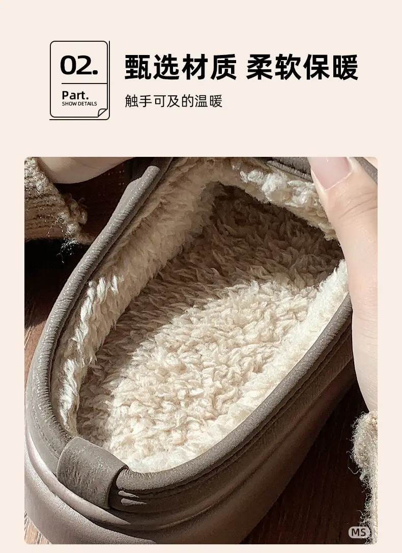 2025 Winter Cotton Slippers Women Warm Fleece Lined — feature 16