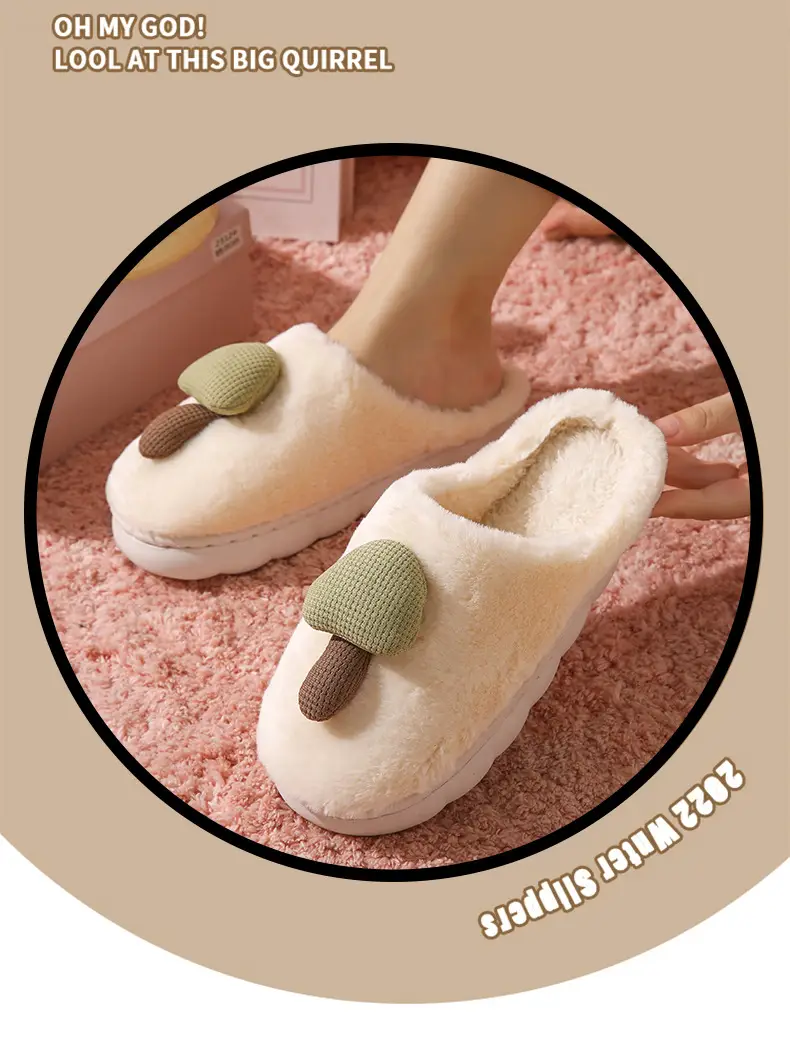 Women's Winter Warm Cotton Slippers 2025 New Indoor Home Non-Slip Plush Maternity Shoes with Extra Fleece and Thick Sole — feature 10