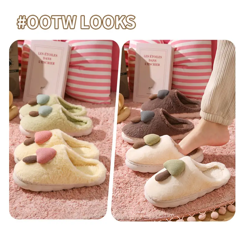 Women's Winter Warm Cotton Slippers 2025 New Indoor Home Non-Slip Plush Maternity Shoes with Extra Fleece and Thick Sole — feature 11