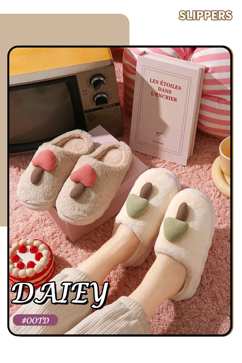 Women's Winter Warm Cotton Slippers 2025 New Indoor Home Non-Slip Plush Maternity Shoes with Extra Fleece and Thick Sole — feature 12