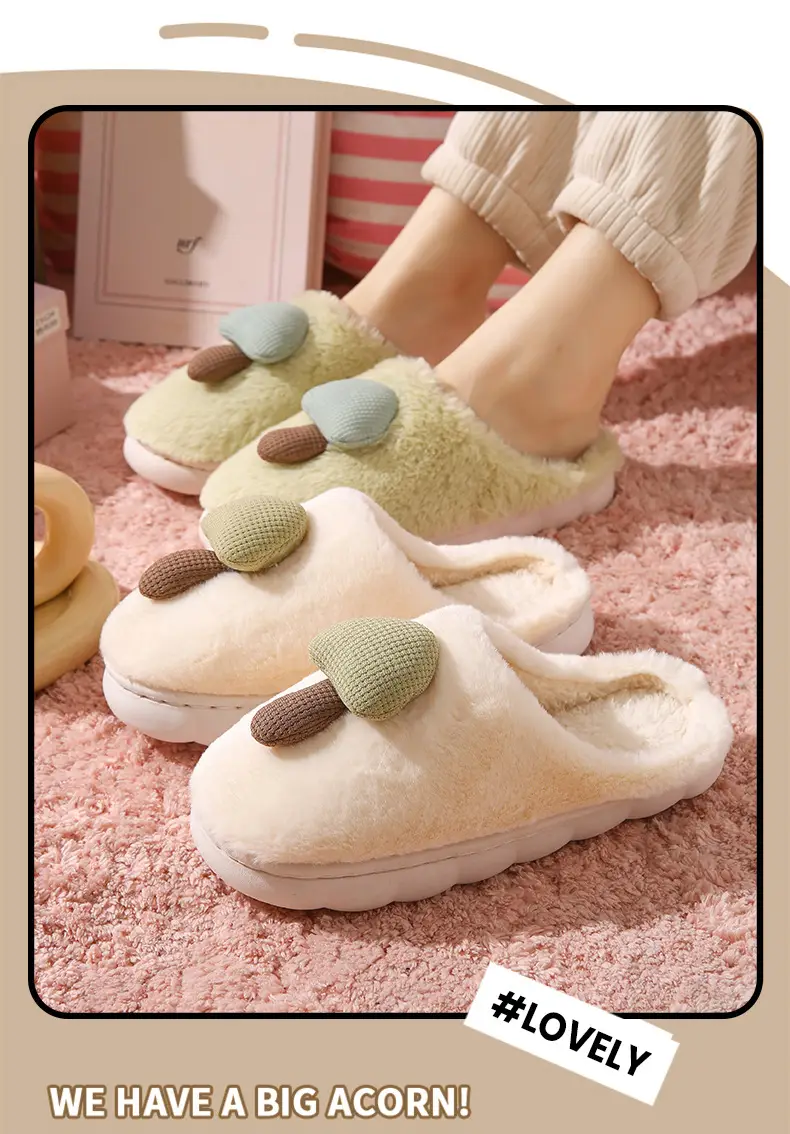 Women's Winter Warm Cotton Slippers 2025 New Indoor Home Non-Slip Plush Maternity Shoes with Extra Fleece and Thick Sole — feature 9