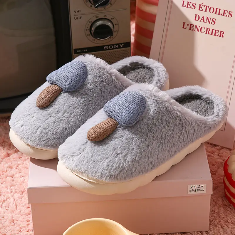 Women's Winter Warm Cotton Slippers 2025 New Indoor Home Non-Slip Plush Maternity Shoes with Extra Fleece and Thick Sole - Image 5
