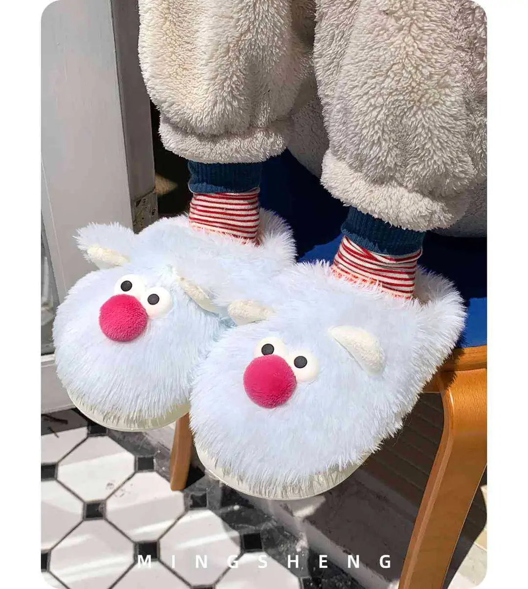 2025 New Cute Cartoon Cotton Slippers for Home and Outdoor Wear, Fashionable and Versatile, Beautiful Furry Slippers for Women — feature 5