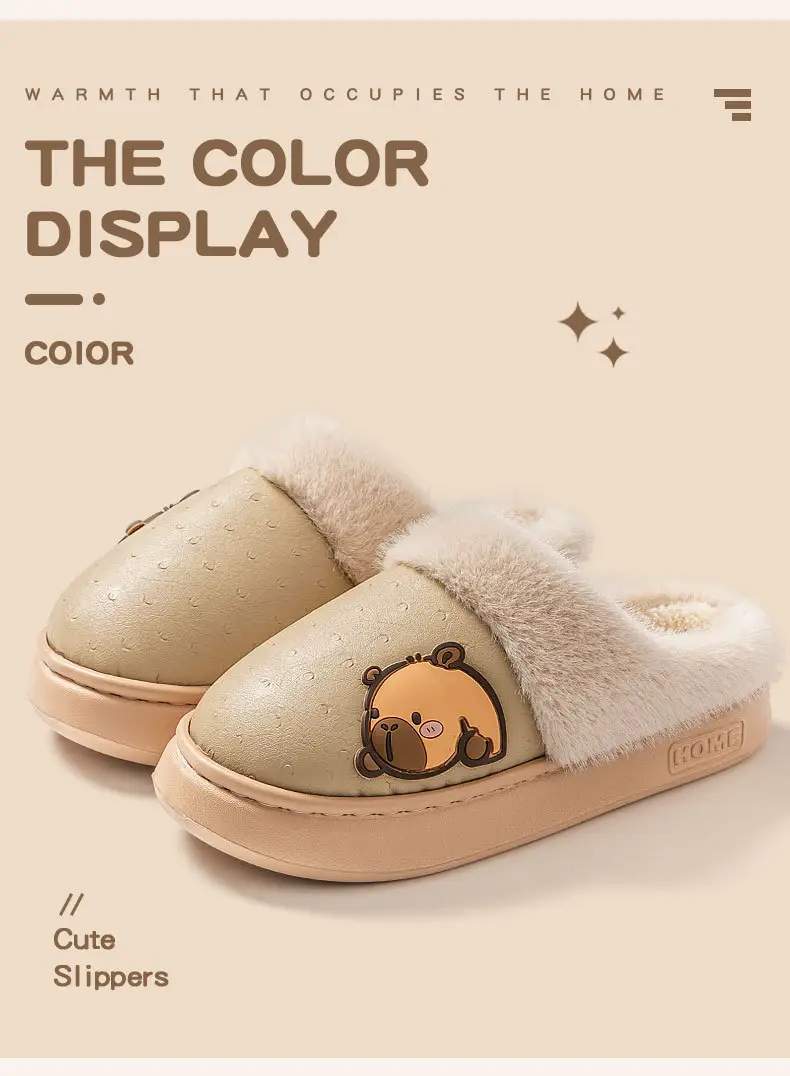 Women Woolen Cotton Slippers Winter Warm 3.5cm — feature 12