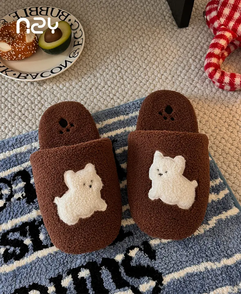 Nanbowan Non-Slip Floor Cotton Slippers for Women's Home Indoor Warm Lightweight Soft Thick-Soled Cotton Slippers Winter Wholesale — feature 1