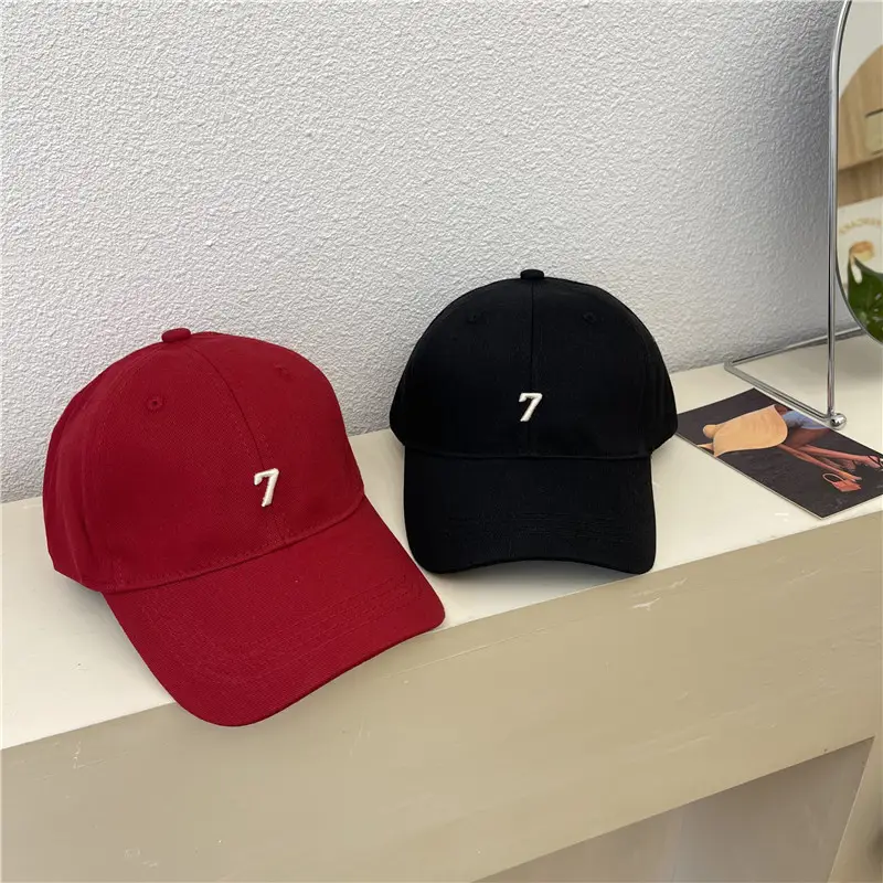 Red Embroidered Baseball Cap with 7 Design - Image 10
