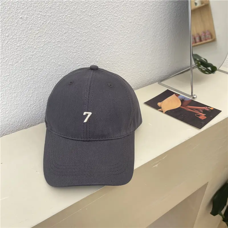 Red Embroidered Baseball Cap with 7 Design - Image 2