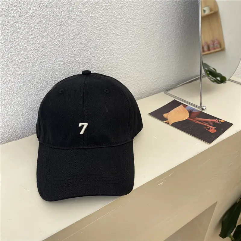 Red Embroidered Baseball Cap with 7 Design - Image 3