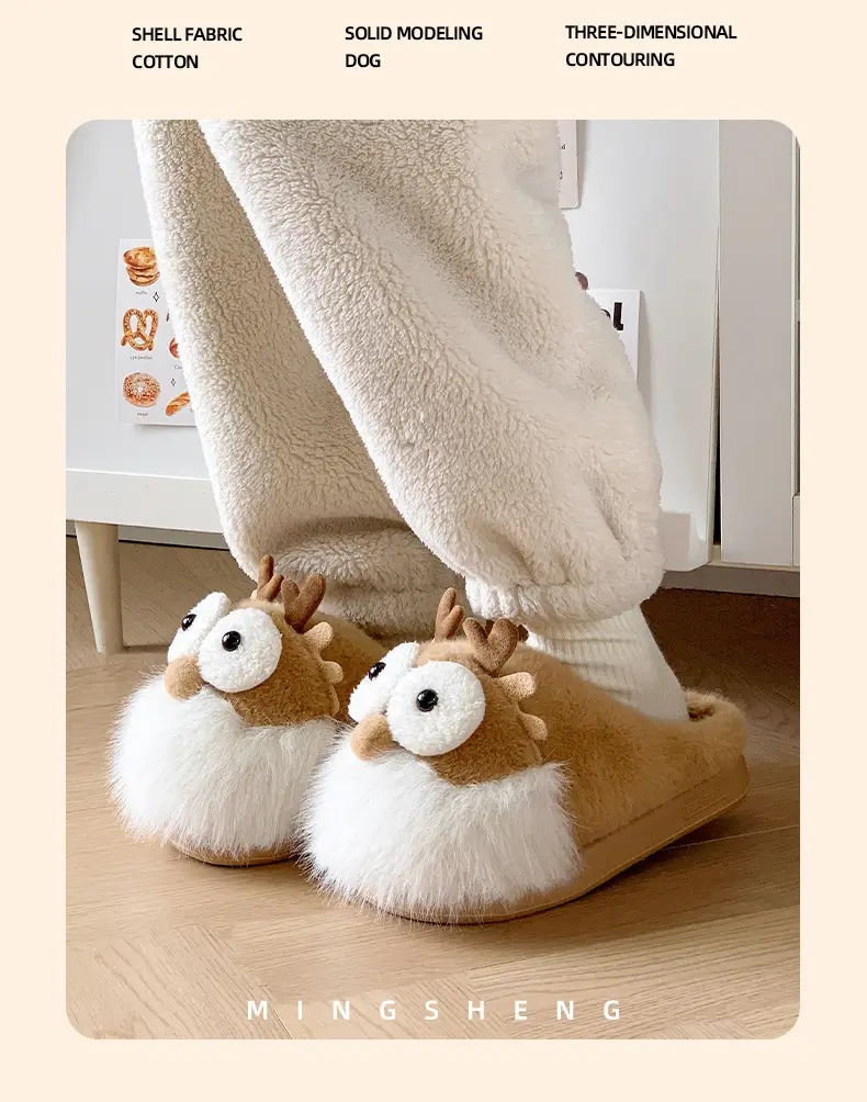 2025 Winter Owl Slippers Warm Plush Women — feature 8