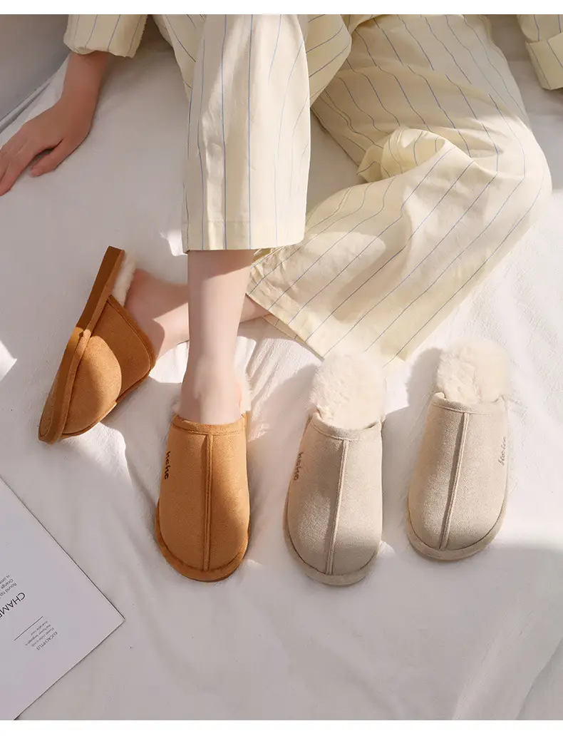 Manufacturer's Kekeliliangpin 2025 New Cotton Slippers for Women, Autumn and Winter Home Indoor Warm Plush Warm Slippers for Men — feature 13