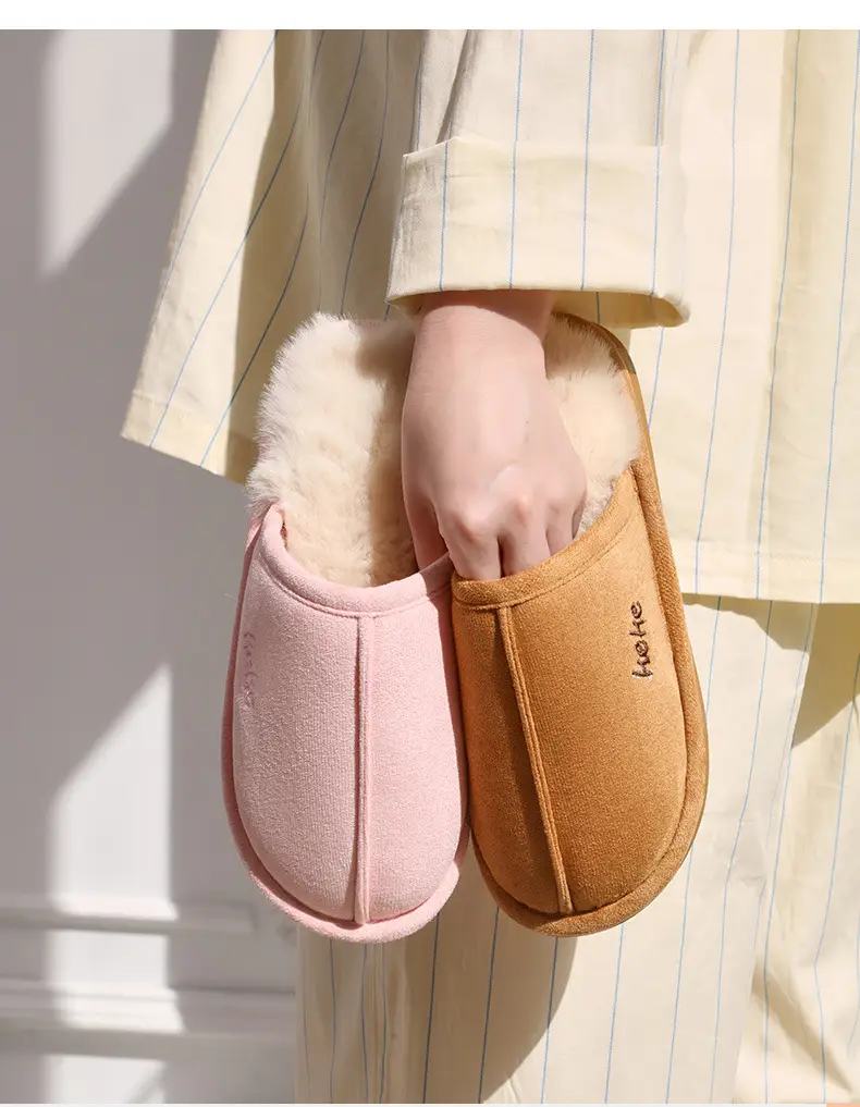 Manufacturer's Kekeliliangpin 2025 New Cotton Slippers for Women, Autumn and Winter Home Indoor Warm Plush Warm Slippers for Men — feature 15