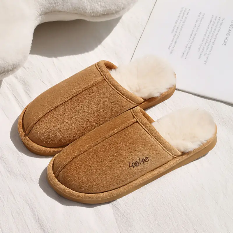Manufacturer's Kekeliliangpin 2025 New Cotton Slippers for Women, Autumn and Winter Home Indoor Warm Plush Warm Slippers for Men