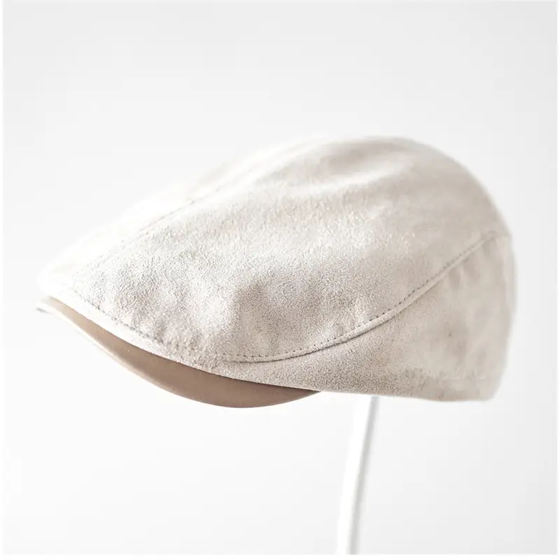 Men's Brown Duckbill Cap Sunshade Suede - Image 7