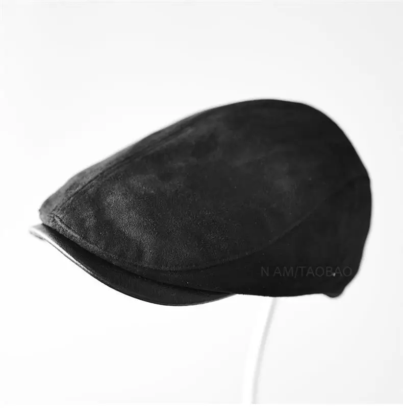 Men's Brown Duckbill Cap Sunshade Suede — feature 5