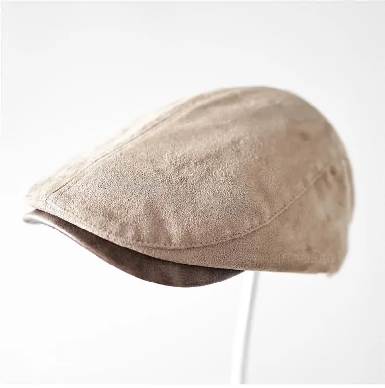 Men's Brown Duckbill Cap Sunshade Suede — feature 6
