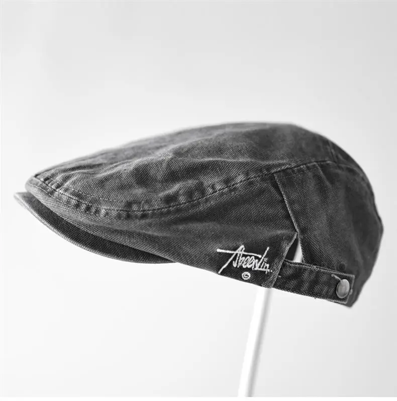 Men/Duny Duckbill Cap with Side Letter Embroidery — feature 3