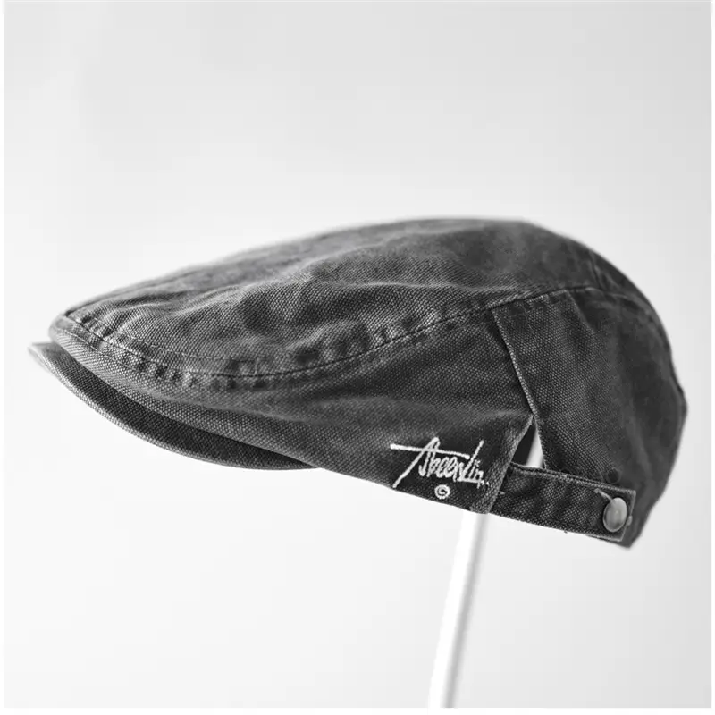 Men/Duny Duckbill Cap with Side Letter Embroidery - Image 2